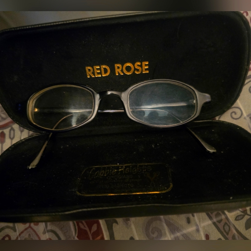 Antique Wood Frame Glasses